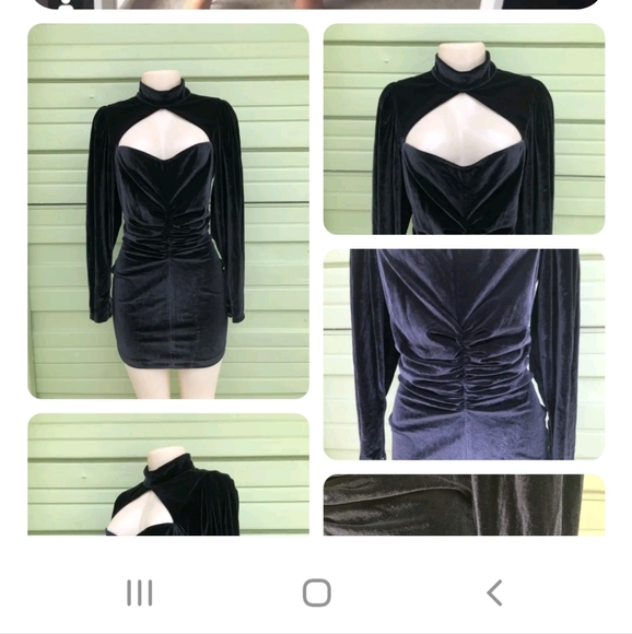 NWOT Zara Long Sleeve Velvet Dress - Picture 3 of 3